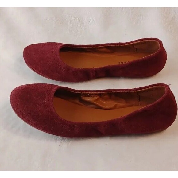 Lucky Brand Burgundy Red Maroon Erin Suede Ballet Flats Size 7.5 M Women’s - Picture 6 of 7